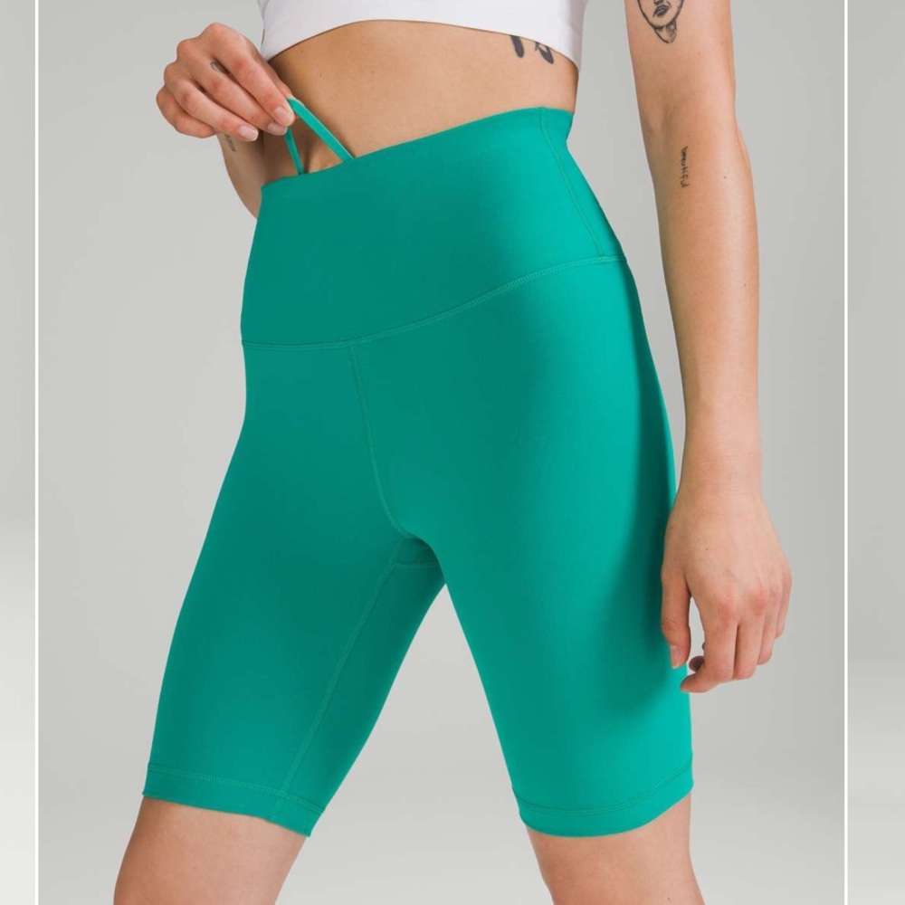 lululemon athletica High-Rise Teal Bike Shorts